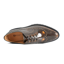 Load image into Gallery viewer, Handmade Chunky - sole Brogue Shoes Brown