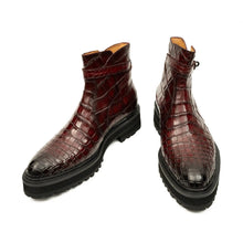 Load image into Gallery viewer, Handmade Nile Croc Chelsea Boots with Buckle