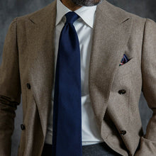 Load image into Gallery viewer, Marino - Navy Blue Silk Grenadine Tie