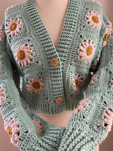Load image into Gallery viewer, Handmade Stylish Daisy Knit Cardigan Sweater | NCS