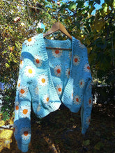Load image into Gallery viewer, Handmade Stylish Daisy Knit Cardigan Sweater | NCS