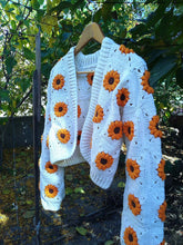 Load image into Gallery viewer, Handmade Stylish Daisy Knit Cardigan Sweater | NCS