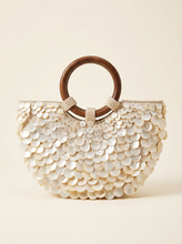 Load image into Gallery viewer, Handmade Shell Handbag Pearl Shell Tote Bag with Wooden Handle