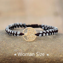 Load image into Gallery viewer, Modern handmade Luxury Tree Charm Bracelets African Japser String Braided Bracelets Lover Jewelry Gift For Men and Women
