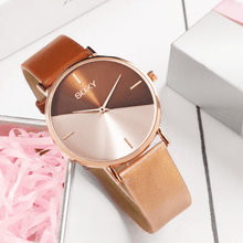 Load image into Gallery viewer, Women's Watch Leather Rose Gold Dress Female Clock Luxury Brand Design Women Watches Simple Fashion Ladies Watch For Women and Girls