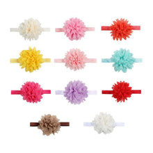 Load image into Gallery viewer, Handamde New Colorful Chiffon Flower Headband for Newborn Baby Toddler Ribbon Elastic Baby Headdress Kids Hair Band Girl Bow Knot Styling