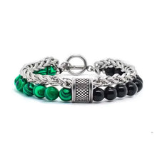Load image into Gallery viewer, Malachite Lava Stone Bracelet