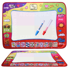 Load image into Gallery viewer, 1-6 Years Children Kids Baby Drawing Educational Water Mat Drawing Painting Toddler Board/ Charpet With Magic Water Pen Gift 45.5 X 29cm (White)