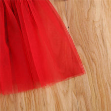 Load image into Gallery viewer, 0-18 Months Baby Girls Red Long Sleeve Letters Printed Pattern Christmas Party Dress Perfect Gift