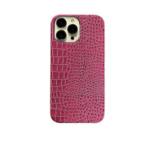 Load image into Gallery viewer, Genuine Leather Case for iPhone 13 Pro Classic Pattern Real Leather Full Coverage High-end Luxury Glossy Leather Couple Soft Case For iPhone 14 11 12 13 Pro Max 7 8 Plus 2 iPhone Cover