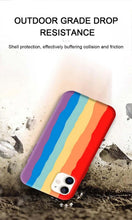 Load image into Gallery viewer, Luxury Rainbow Silicone Case For iPhone 11 X Xr Xs Max Case 12 11 Pro Max 6 6s 7 8 Plus Modern Colorful Shockproof Back Cover Rainbow Color Soft Silicon Back Cover Case