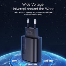 Load image into Gallery viewer, Small Black PD Charger USB 18W QC 4.0 USB Type C Fast Portable Wall Charger High Speed Charging