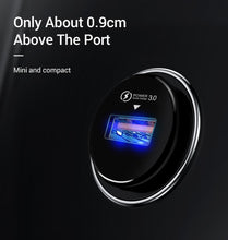 Load image into Gallery viewer, Mini White Quick Charge 3.0 Fast Charging QC 3.0 Car-Charger LED Modern Phone USB Charger Car Accessories