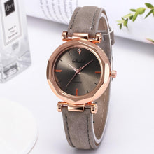 Load image into Gallery viewer, Women Watch Rhinestone Fashion Exquisite Women Leather Casual Watch Luxury Analog Quartz Crystal Wristwatch Bracelet Watch For Women and Girls