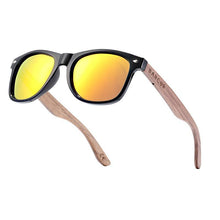 Load image into Gallery viewer, High Quality Bamboo Handmade Walnut Sunglasses For Men and Women with Anti-Reflect Mirror Sunglasses With UV400 Protection