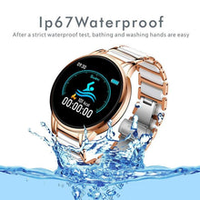 Load image into Gallery viewer, New Ceramic Smart Sport Fitness Watch For Women With Heart Rate Blood Pressure Monitor For Android and IOS Sistems Sport Multifunctional Steel Belt Smartwatch