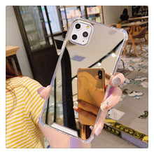 Load image into Gallery viewer, Luxury Mirror Phone Case For iPhone 14 13 12 11 Pro XS MAX XR Shockproof Back Cover Case For iPhone 7 8 6s 6 s plus Protective Case Hard Back Soft Bumper Anti-Scratch Phone Cover For Girls