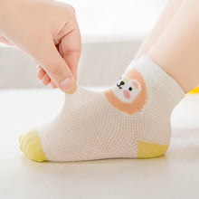 Load image into Gallery viewer, 5Pair Set Cotton Baby Girls Socks Thin Summer Breathable Mesh Kids Toddler Socks Cute Cartoon Children Socks Infant Socks for Kids