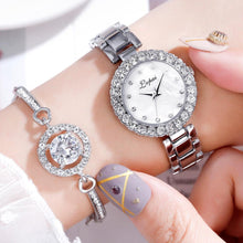 Load image into Gallery viewer, Luxury Bracelet Watches Set For Women Fashion Geometric Bangle Quartz Clock Ladies Wrist Watch For Women and Girls