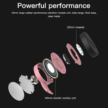 Load image into Gallery viewer, KIds Luxury Interesting Stevvex Portable Headset Wireless Bluetooth folding Headphones Headset Audio Adjustable Game Earphones With Microphone For PC phone (Pink)