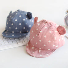 Load image into Gallery viewer, Modern Children Cute Sun Hat Polka Dot Baby Hat Girl Boy Sun Hat With Ears Baseball Cap For Boys Kids