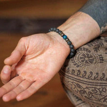 Load image into Gallery viewer, Lava Stone Men Wrist Bracelet Natural Moonstone Bead Tibetan Chakra Diffuser Bracelets For Men Jewelry Cool Gifts