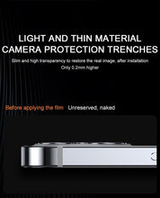 Load image into Gallery viewer, Glitter Diamond Camera Lens Protector For Iphone 13 Pro Max Mini Camera Metal Ring Glass For Iphone 12 11 Pro Max Protective Cap Diamond Glitter Camera Lens Protector On For Iphone