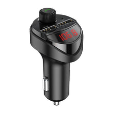 Load image into Gallery viewer, Black Car Charger FM Transmitter Bluetooth Car Audio MP3 Player TF Card Car Kit 3.4A Dual USB Car Phone Charger