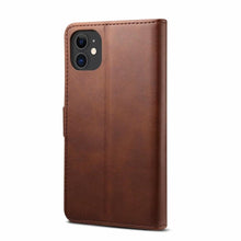 Load image into Gallery viewer, Luxury Red Leather Magnetic Flip Case For Iphone 14 12 13 11 11 Pro Max Xr Xs Max X Wallet Cover For iphone Leather Wallet Case Card Slots Kickstand Magnetic Buckle Flip Phone Cover