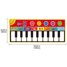 Load image into Gallery viewer, Big Size Music Piano Carpets and Multiple Musical Instruments Sounds Play Mat Educational Toys For Kids