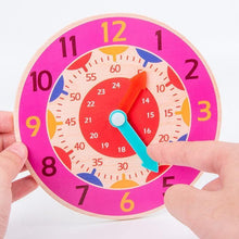 Load image into Gallery viewer, Popular Educational Wooden Clock Toys Hour Minute Second Cognition Colorful Clocks Early Learning Kids Education Toys for Children
