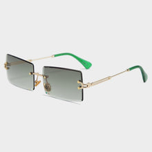 Load image into Gallery viewer, Fashion Rimless Women Trendy Small Rectangle Sunglasses With High Quality metal frame And UV400 Protection