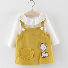 Load image into Gallery viewer, Autumn Baby Girl Princess Clothes Cute Girls Long Sleeve T-shirt Tops Cartoon Giraffe For Baby Girls