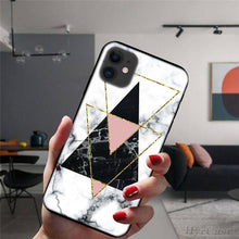 Load image into Gallery viewer, Unique Abstract Ultra Thin Sparkle Soft Silicone Case For iPhone XS Max 8 7 Plus X XR 6 6S 5S Mini Black Phone Case Marble Geometric Art Soft Silicone Cover