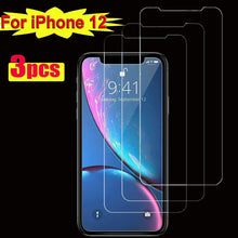 Load image into Gallery viewer, 3PCS New Tempered Glass Screen Protectors For iPhone 12 12 Max/12 Pro Front film iPhone X 6/6s 7 8 11 Pro Max Screen Protector Tempered Glass Film Screen Protector For iPhone