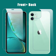 Load image into Gallery viewer, 3 In 1 2PCS Front+Back+Lens Full Cover Tempered Glass Film For iPhone 12 11 Pro Max Mini Screen Protector For iPhone 13 Pro Max Glass Temper Glass Film Temper Glass Film Premium HD Clarity Anti-Fingerprint/Scratch for iPhone