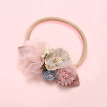 Load image into Gallery viewer, Modern Fashion Floral Headband Newborn Baby Elastic Hairbands Pearl Fresh Style Bow Knot For Girls