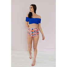 Load image into Gallery viewer, TD High for Tide Maternity Bikini Cover up Swimdress with Custom Logo Digital Printing Hollow Diamond Decor Available Sizes XXS