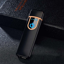 Load image into Gallery viewer, Luxury Modern New Personality USB Cigarette Lighter Fingerprint Induction Electronic Lighter Rechargeable