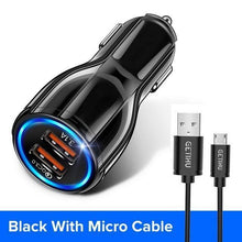 Load image into Gallery viewer, Car LED 18W 3.1A Charger Dual USB Fast Charging QC Phone Charger Adapter Cars Gadgets