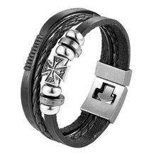 Load image into Gallery viewer, Trendy Modern Jewelry Leather Bracelet Men Braided Multilayer Anchor Bracelets Ladies Rope Chain for Male Jewelry Classic Style