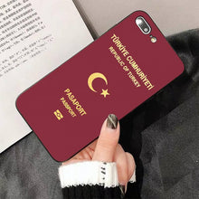 Load image into Gallery viewer, Fashion Passport Phone Case For Iphone 13 8 7 6 6s Plus X 5s Se 2020 Xr 11 12 Pro Xs Max Soft Cover Silicone Bumper Case