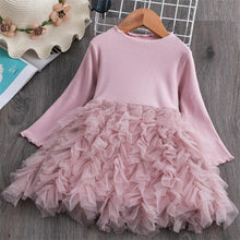 Load image into Gallery viewer, Modern Winter Flower Long Sleeve Smash Cake Baby Girls Dress For 1-5 Year Little Princess