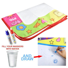 Load image into Gallery viewer, 1-6 Years Children Kids Baby Drawing Educational Water Mat Drawing Painting Toddler Board/ Charpet With Magic Water Pen Gift 45.5 X 29cm (White)