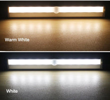 Load image into Gallery viewer, STEVVEX 6/10 LEDs PIR with Motion Sensor Light for Cupboard, Wardrobe, Bed Lamp LED Under Cabinet Night Light For Closet Stairs Kitchen and multifunctional