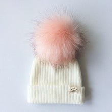 Load image into Gallery viewer, Winter Baby Boy Girl Artificial Pompom Knitted Hat Toddler Kids Caps With Pompon for Newborn