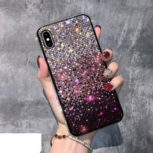 Load image into Gallery viewer, Luxury Shiny Glitter Diamond Phone Case For iPhone 14 13 12 11 Pro Max X Xr Xs 7 8 Plus Fashion Glitter Sparkle Crystal Rhinestone Protective Cover With Soft Case For iPhone