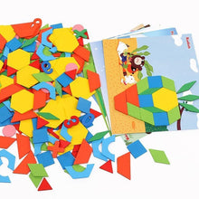 Load image into Gallery viewer, 250pcs Wooden Geometric Clever Board Puzzle 3D Board Toy Baby Early Educational Learning Toys for Children Game (Multicolor)