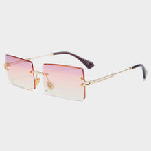 Load image into Gallery viewer, Fashion Rimless Women Trendy Small Rectangle Sunglasses With High Quality metal frame And UV400 Protection