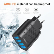 Load image into Gallery viewer, Portable USB Charger 3A Quick Charge 3.0 Mobile Phone Charger 4 Port 48W Fast Wall Chargers